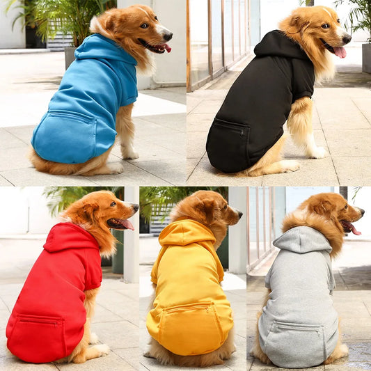 Puppy Dog Hoodie for Small Medium Dogs Hooded Sweatshirt with Pocket Hat Pet Clothes Sweaters Cat Hoodies Coat Winter