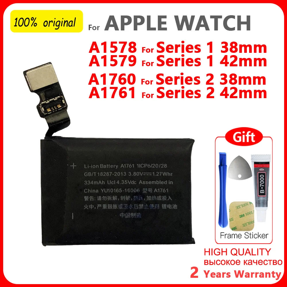 Replacement Battery For Apple Watch Series SE 1 2 3 4 5 6 7 8 Bateria IWatch S1 S2 S3 GPS LTE S4 S5 S6 S7 S8 38/40/41/42/44/45MM