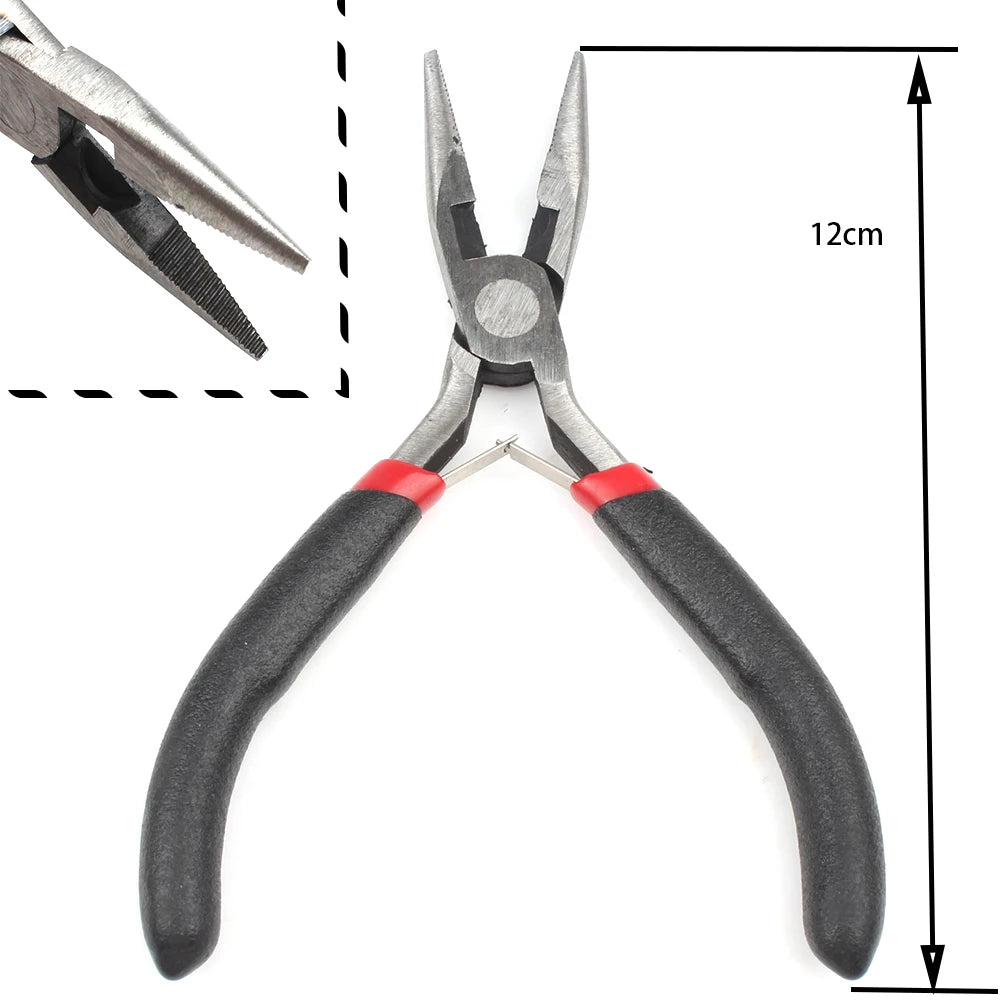 1Pcs Mini Pliers Insulated Cutter Clamping Stripping Wire Crimping Cable Cutters Round Long Nose Pliers For Jewelry Making Tools