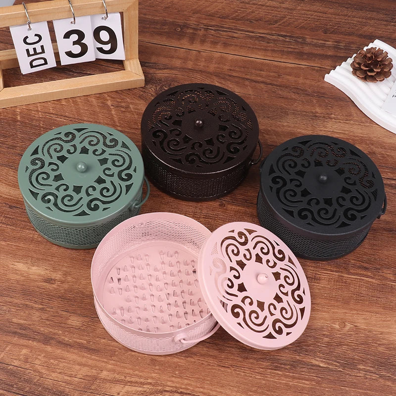 Portable Mosquito Coil Tray Holder Home Insect Repellent Anti-fire Sandalwood Incense Burner Box Anti-Mosquito Supplies