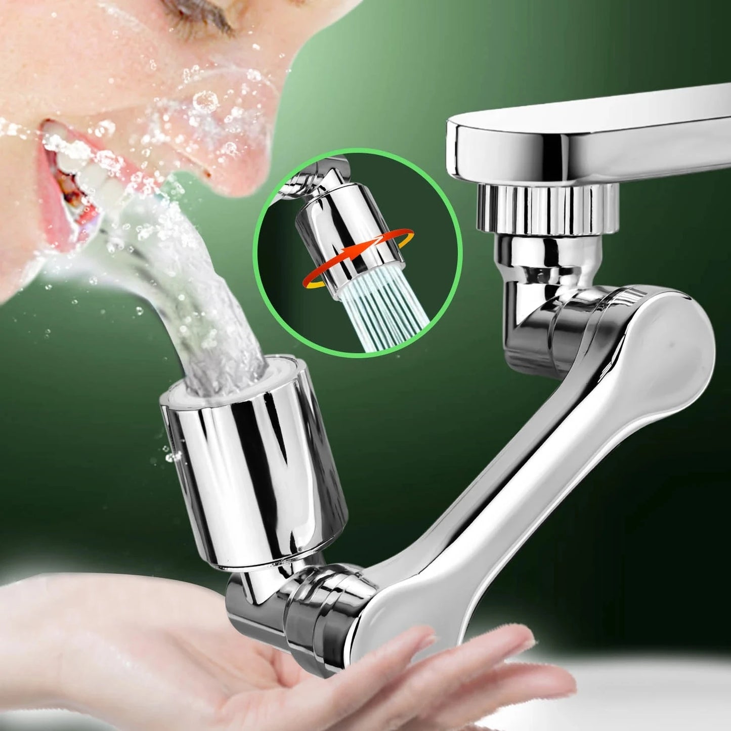 1080° Universal Rotation Faucet Extender Sprayer Head Kitchen Robot Arm Extension Faucets Mixer Aerator Bubbler Water Tap Nozzle