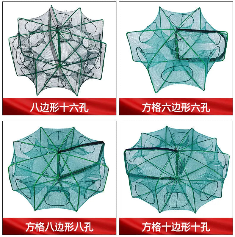 Mesh For Fishing Net/Tackle/Cage Folding Crayfish Catcher Casting/Fish Network Crab/Crayfish/Shrimp/Smelt/Eels Traps fishing