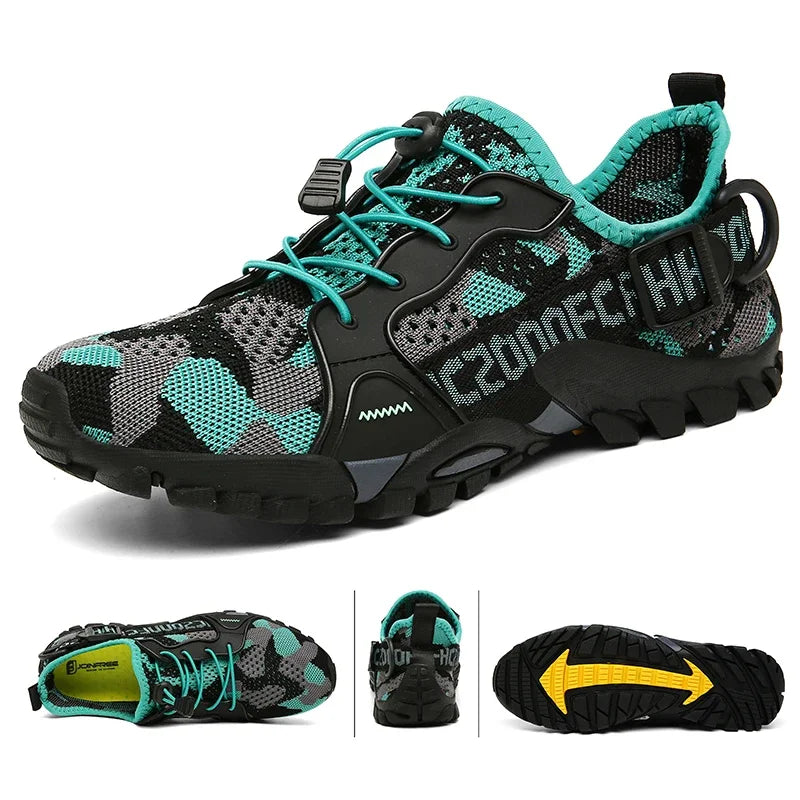 Men's Shoes Summer Breathable Mesh Outdoor Non-slip Light Walking Casual Trekking Sneakers Beach Wading Shoes Unisex Women