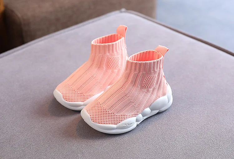 Kids Sock Shoes Knitted Fashion High Top Sneakers for Boys Girls Casual Sport Sock Sneakers 2-6 Years Children Tennis Shoes