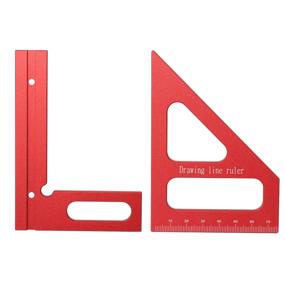 Woodworking Square Protractor Aluminum Alloy Miter Triangle Ruler High Precision Layout Measuring Tool for Engineer Carpent