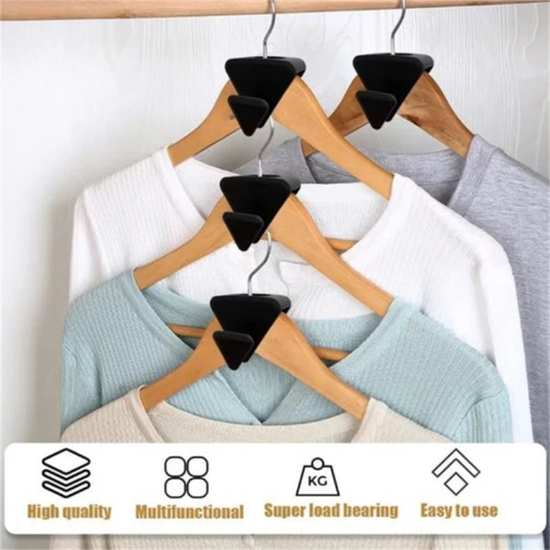 6/12/18pcs Triangles Clothes Hanger Connector Hooks Wardrobe Extender Clips for Clothing Space Saving Cascading Clothes Hangers