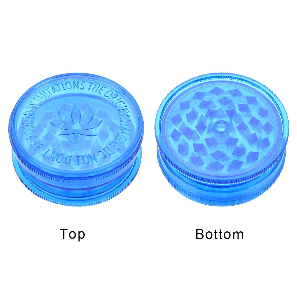 Plastic Tobacco Grinder Round Shape Herb Grinder Tobacco Spice Crusher Color Random Smoking Accessories 3 Layer