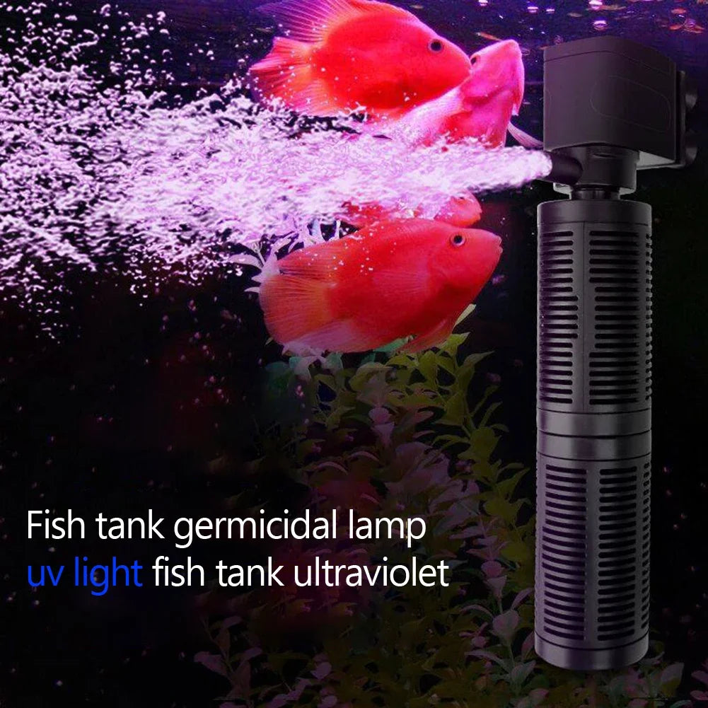 3 in 1 Silent Internal Pump For Aquarium RS-602/603 Aeration Water Purifier Filter Submersible Oxygen Fish Tank Filter Accessory