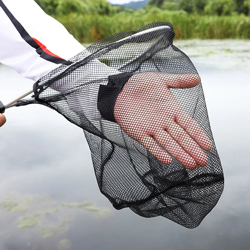 50cm Pole Network Trap Aluminum Alloy Retractable Fishing Net Portable Collapsible Mesh Trout Hand Net Foldable Fishing Tools