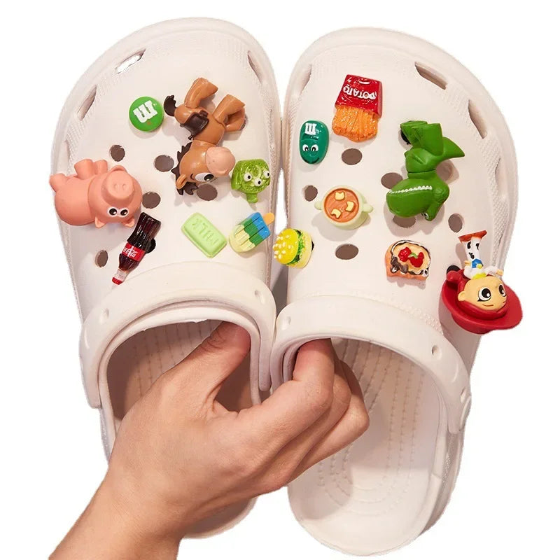 1set Disney Toy Story Cartoon Shoe Accessories Cute Buckle Buzz Lightyear Jessie Shoes Decorative Anime Figures Shoes Buckle