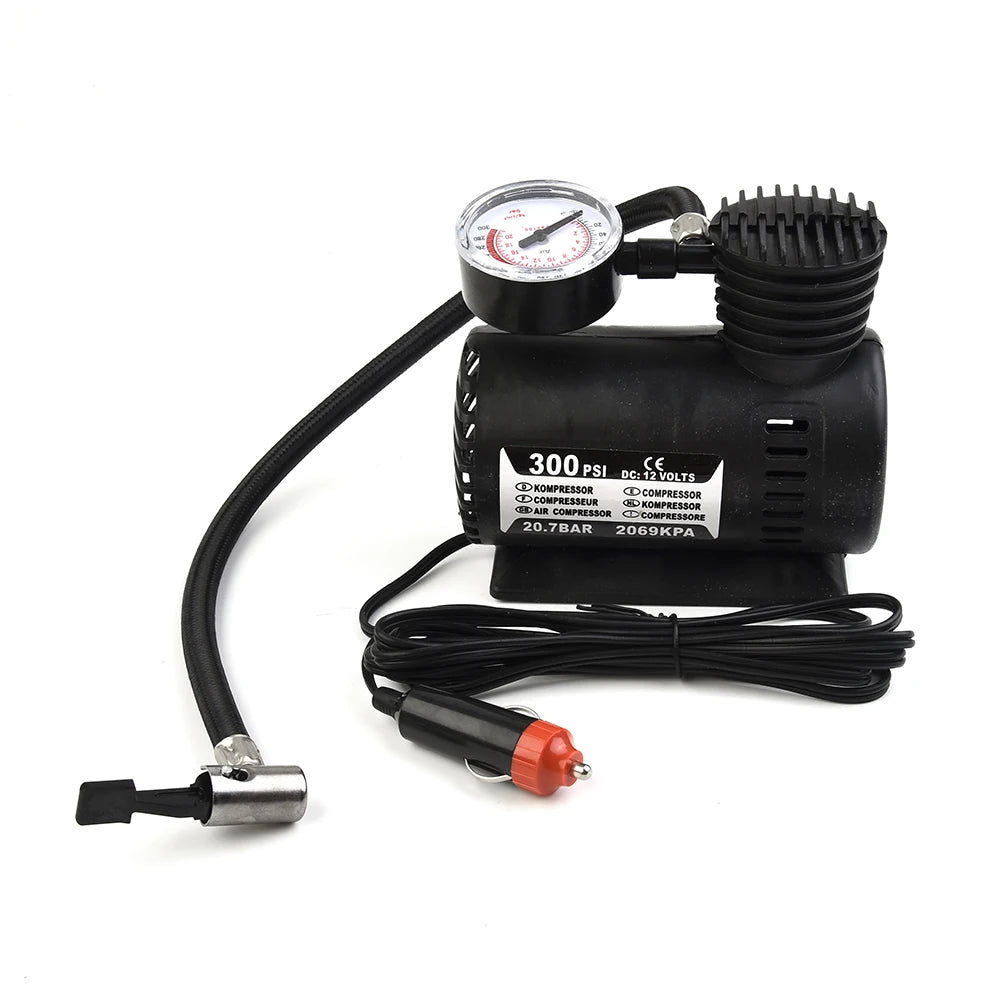 12V Car Electric Air Pump 300psi Air Compressor Tire Mini Car Tire Inflator Auto Repair Accessories For Inflator High Quality