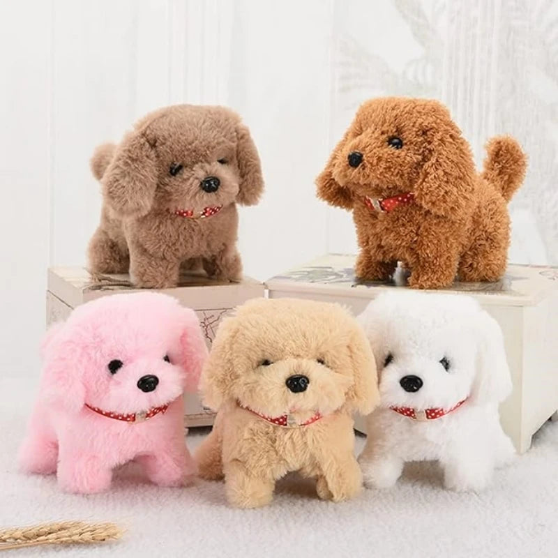 Realistic Plush Simulation Smart Dog Called Walking Plush Toy Electric Plush Robot Dog Toddler Toy Christmas Gift Realistic Plus