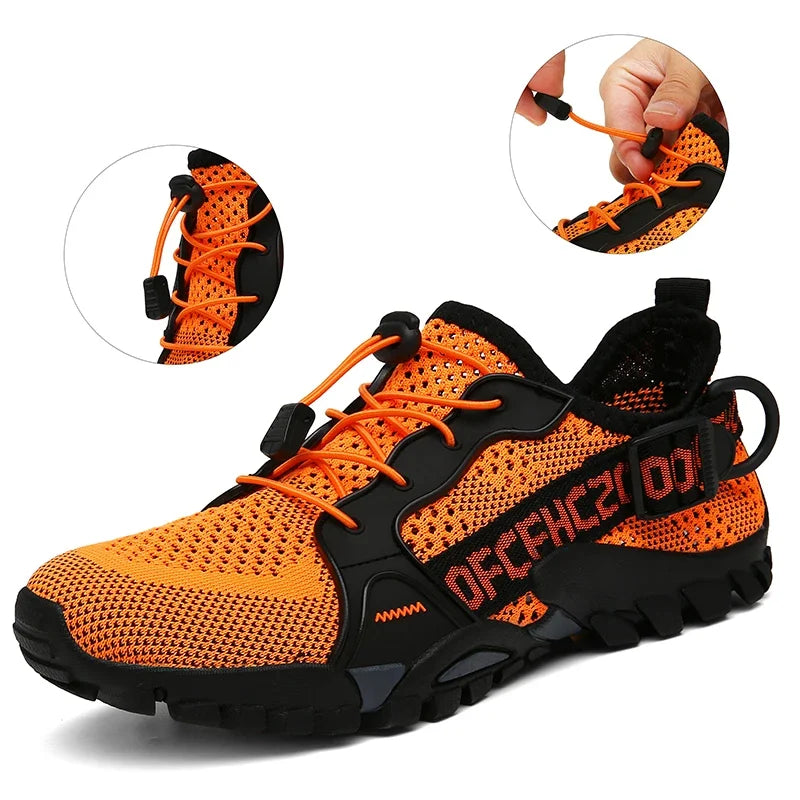 Men's Shoes Summer Breathable Mesh Outdoor Non-slip Light Walking Casual Trekking Sneakers Beach Wading Shoes Unisex Women