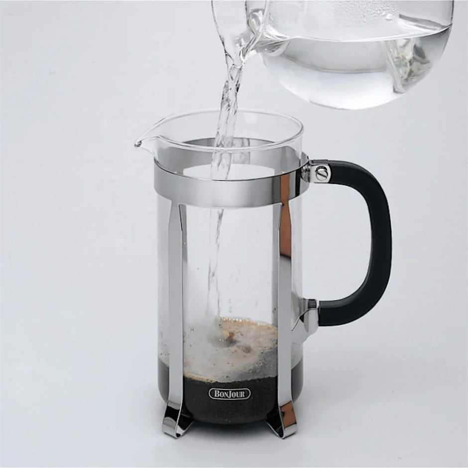 0.6 / 0.35 Liter French Press Coffee Maker Heat Resistant Thickened Borosilicate Glass Stainless Steel Coffee Press