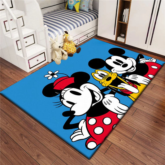 Minnie Mickey Mouse,beauty Cartoon HD Printed Carpet Living Room,Home Decor Sofa,Table Rug Non-slip Chair Lounge Mat Picnic Camp