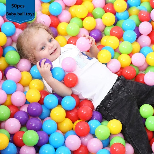 50Pcs Baby Ball Pit Balls for Kids Outdoor Sport Games Baby Playpen Tent Pool Ocean Ball Toy Colorful Plastic Balls for Children