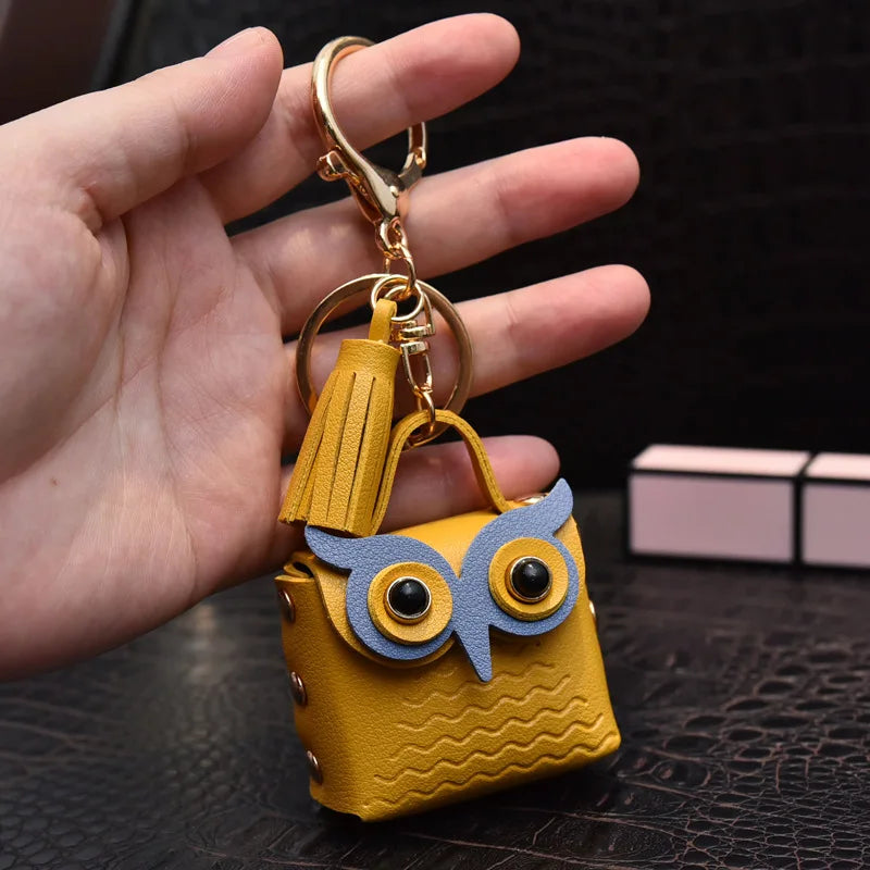 2023 Cute Owl MINI Bag Women PU Leather Coin Purses Fashion Jewelery Handbag Girls Coin Card Holder For Kids Purses Keychain