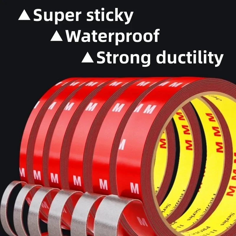 3m Long Strong Permanent Double Sided Tape Acrylic Foam Adhesive For Car Home Indoor Outdoor Decor Waterproof High Temperature