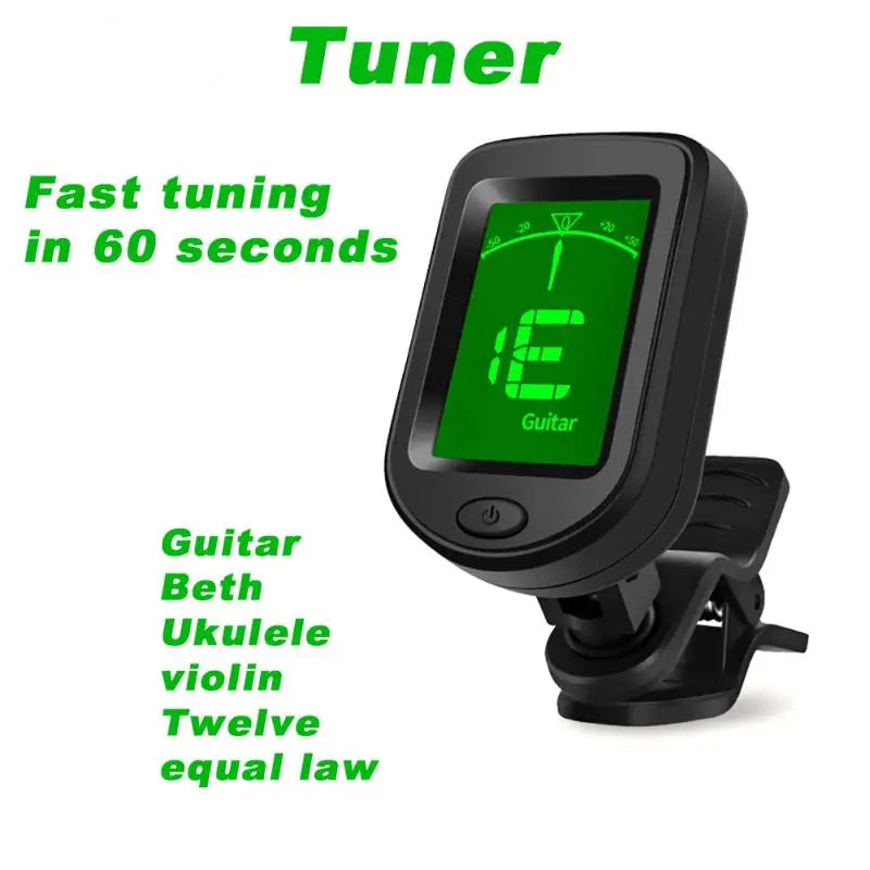 1~10PCS Guitar Tuner Digital Clip-On Tone Tuner LCD for Electric Urikri Bass Violin Universal 360 Degree Rotatable Guitar