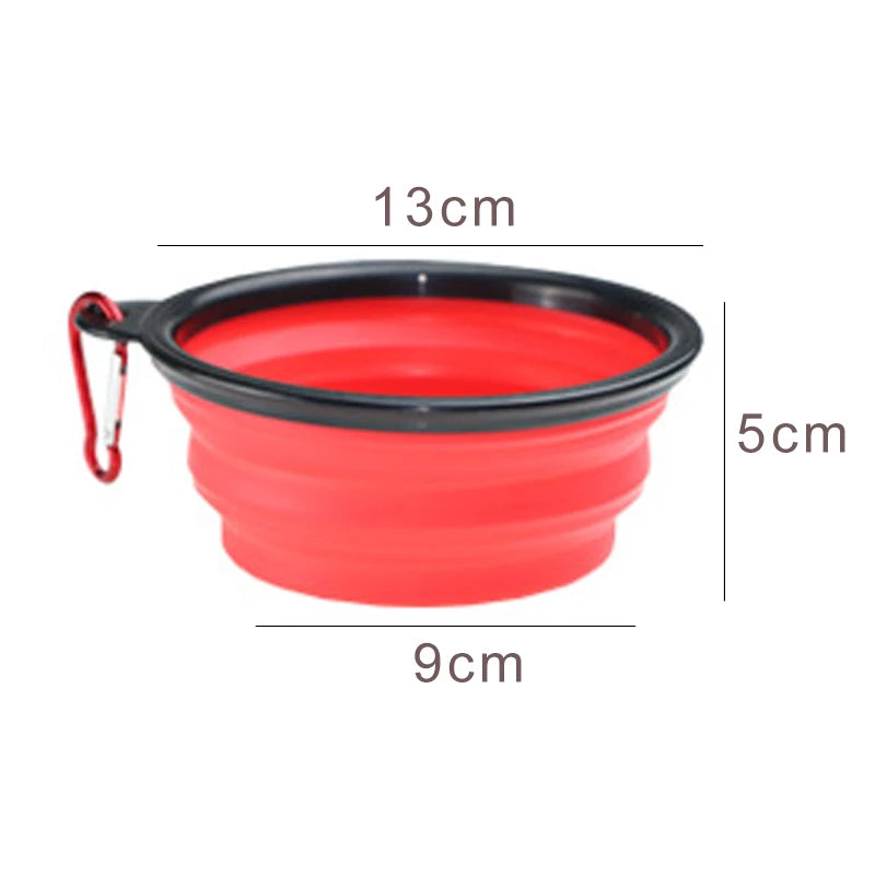 350ml Collapsible Dog Pet Folding Silicone Bowl Outdoor Travel Portable Puppy Food Container Feeder Dish Bowl Pet supplies