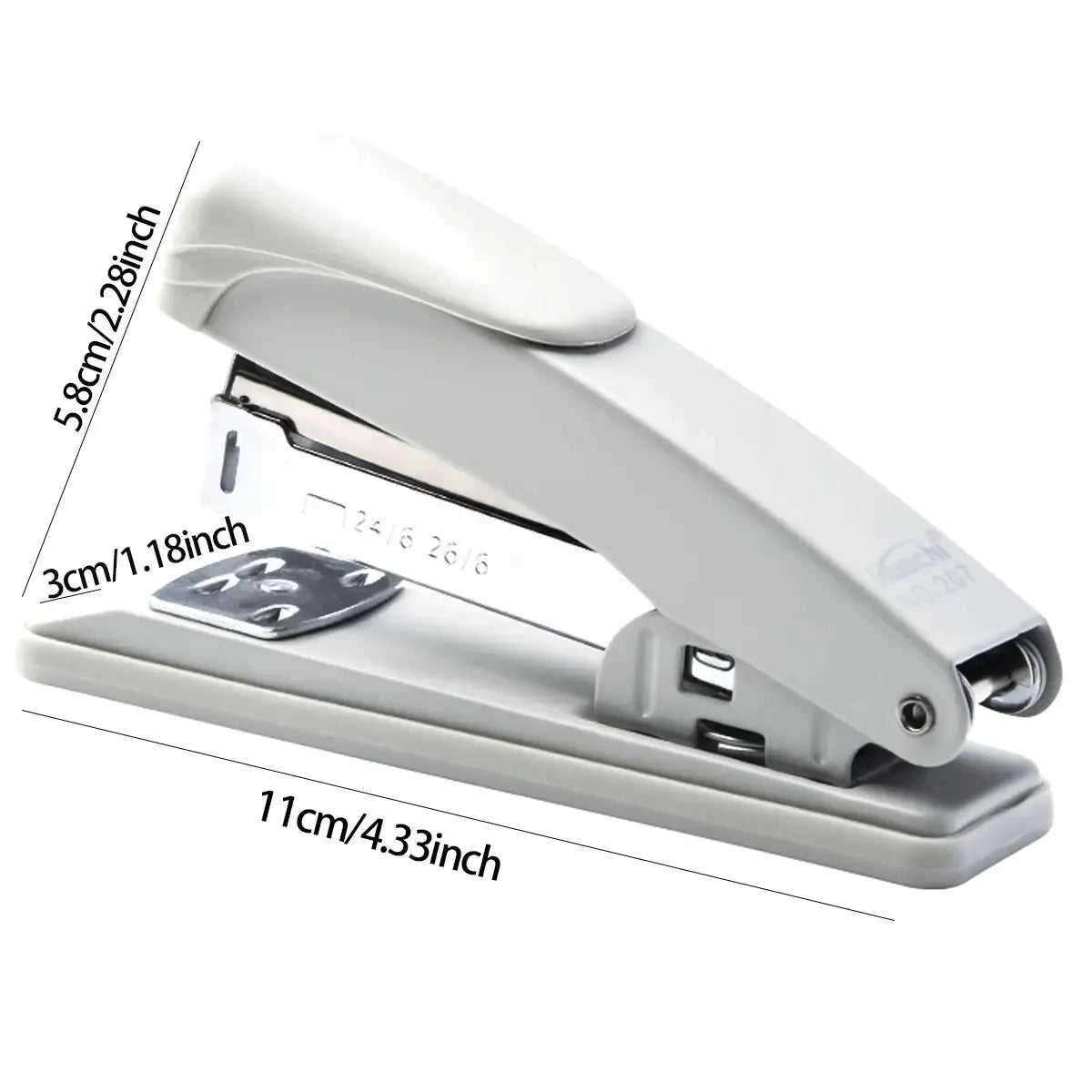 1Pcs Simple Portable White Or Black Labor-saving Office Stapler With No Staples