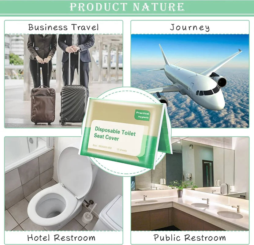 Portable Disposable Toilet Seat Cover Mat Waterproof Toilet Pad Camping Hotel Bath Accessories Sanitary Personal Protective Tool