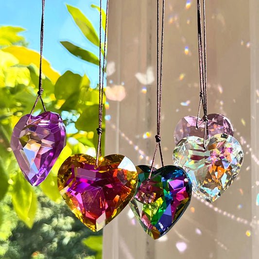 Colorful Sun Catcher Outdoor Garden Yard Wind Chimes Rainbow Prism Pendant Wind Chimes Room Wall Decor