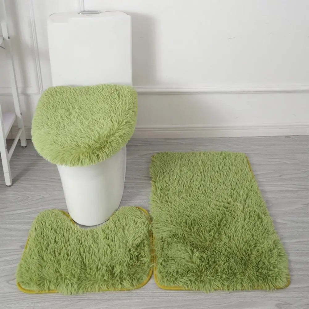 3-piece Bathroom Rug Set Super Soft Bathroom Rug Set with Non-slip Absorbent Floor Mat for Home Bathroom Decoration 3 Piece Bath