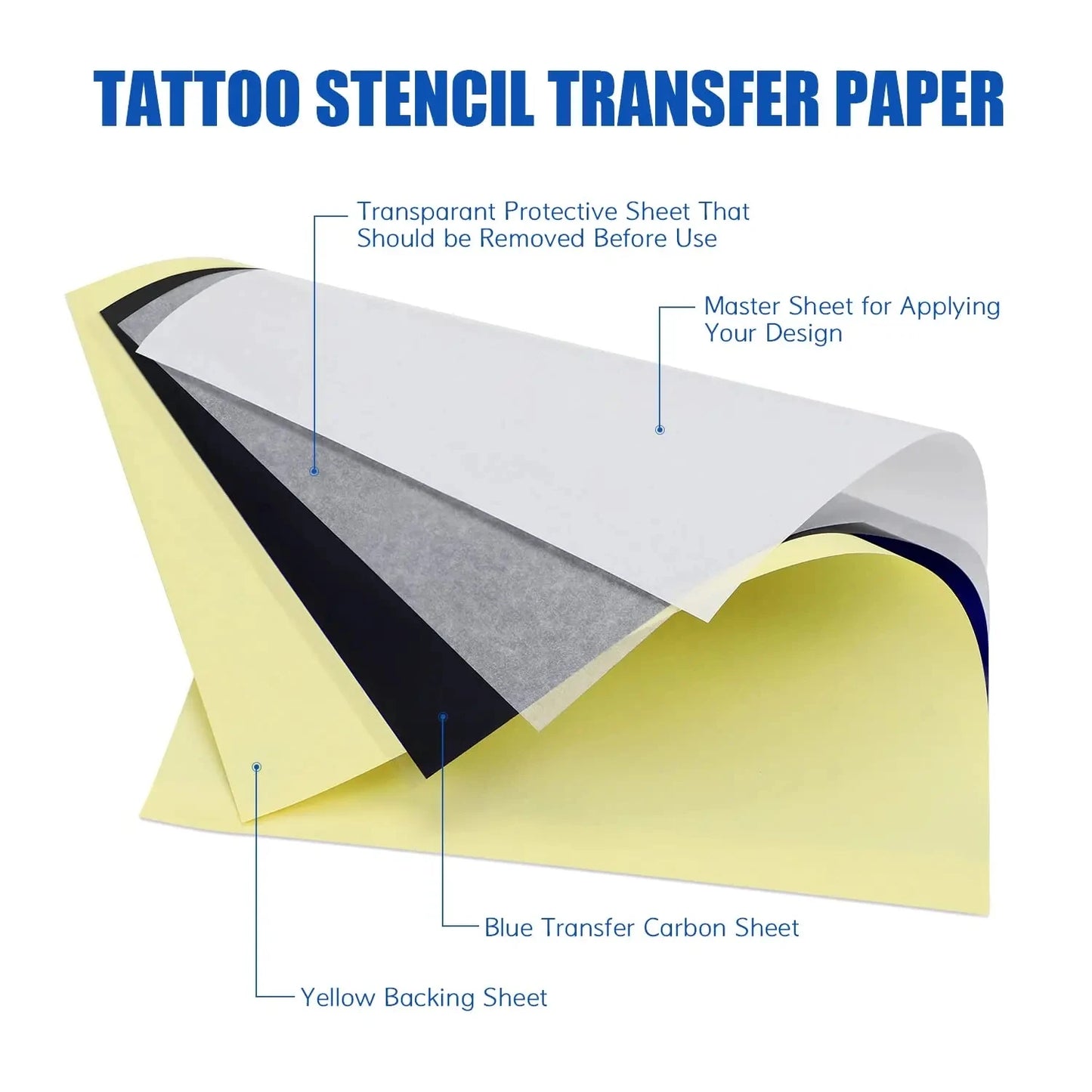 Tattoo Transfer Paper A4 Size Transfer Thermal Carbon Stencil Papers Tattoo Printer Tracing Paper Copier for Tattoo Accessories