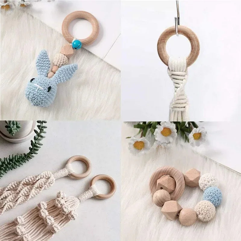 Wooden Rings Wooden Hoops for Craft Wood Rings Circle Macrame Accessories Round DIY Wood Hoops Wood Craft Decoration Woodworking