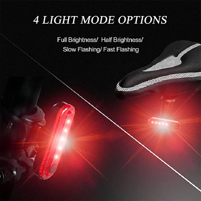 Cycling Lighting Mini Rear Bicycle Taillight USB Rechareable Front Rear Light Front Rear Back Light Red White Lamp Sport Camping