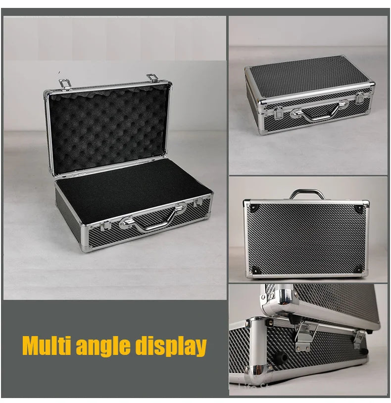 Aluminum Tool Case Carbon Fiber Tool Box Portable Tool box Organizer Box Instrument Hard Case Tool Bag Pelican Aluminum Case Box