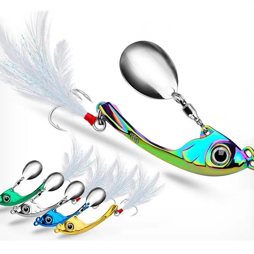 Fishing Spinners VIB Tremor Sequins Trout Spinners Metal Minnow Popper Crank Baits Trout Fishing Lures With Hooks For Saltwater