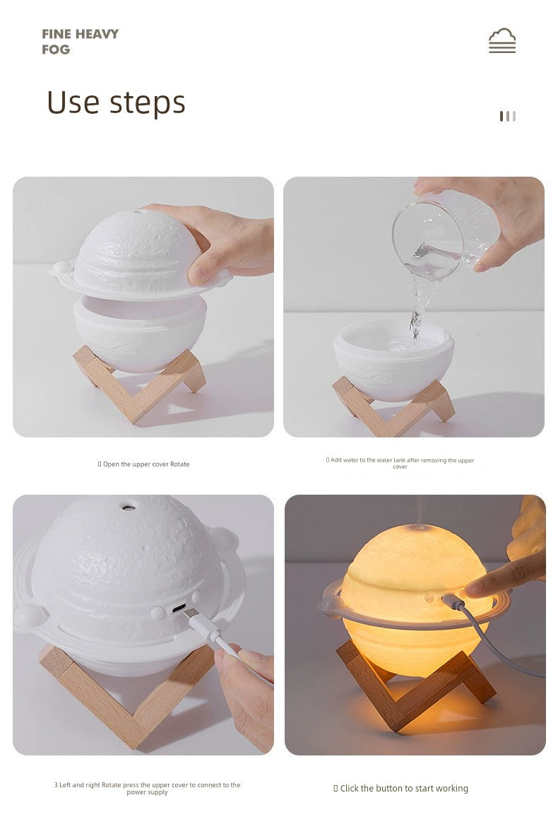 Cross-Border Jupiter Humidifier Home Office Large-Capacity Desktop Humidifier USB Ambience Light Air Humidifier