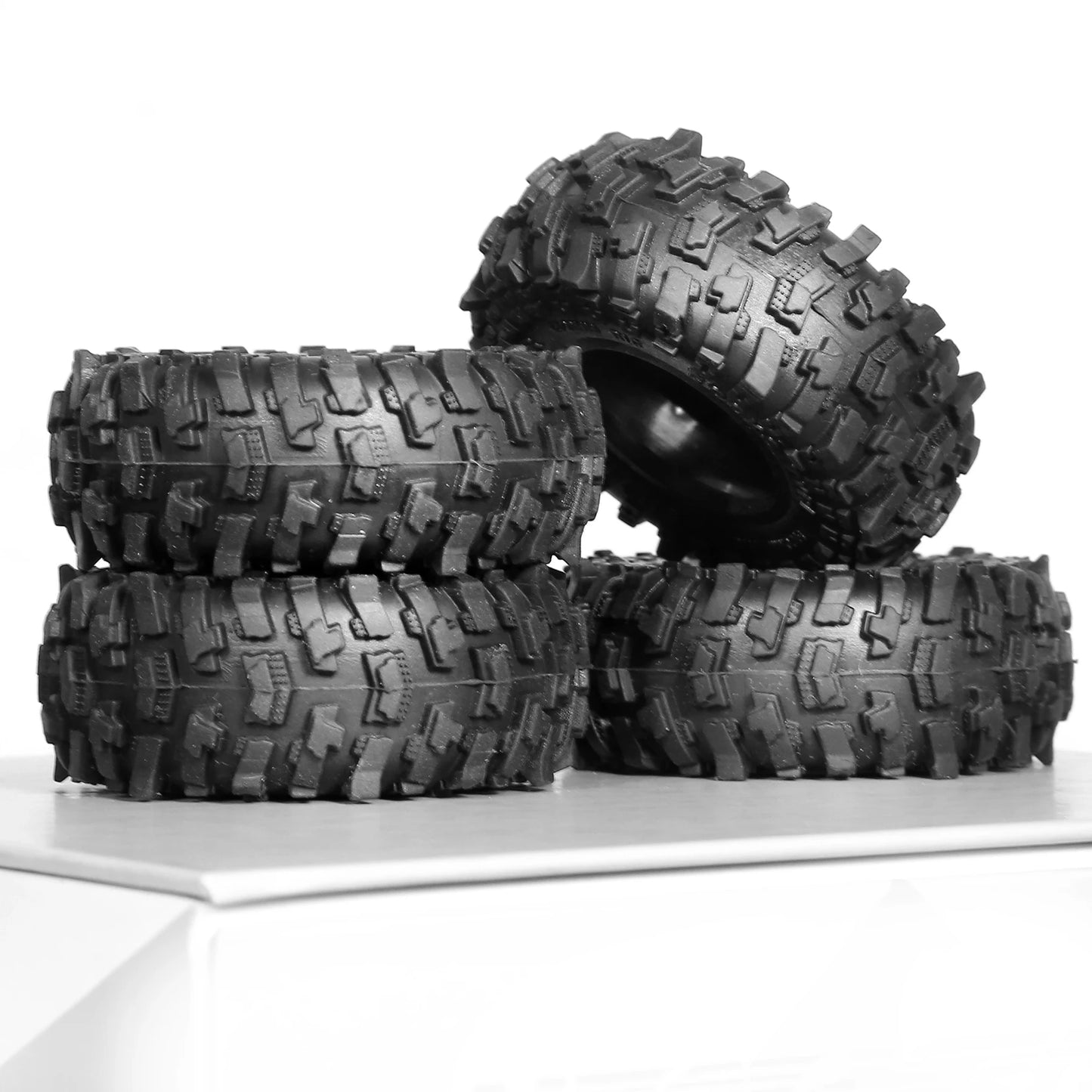 RS RC Super Soft Sticky 1.0 Crawler Tires 55*23mm for 1/18 1/24 RC Crawler Car Axial SCX24 FMS FCX24 AX24 Upgrade (T1011)