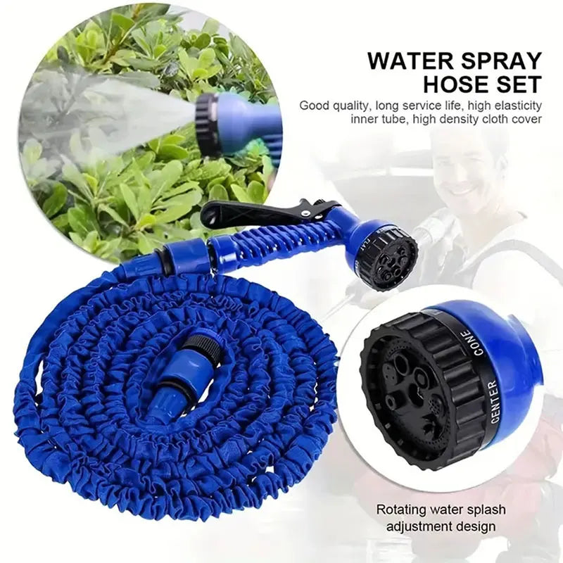 25FT~200FT Expandable Magic Hose, High-Pressure Car Wash, 7Water Spraying Functions, Water Gun, Home Garden Watering Hose