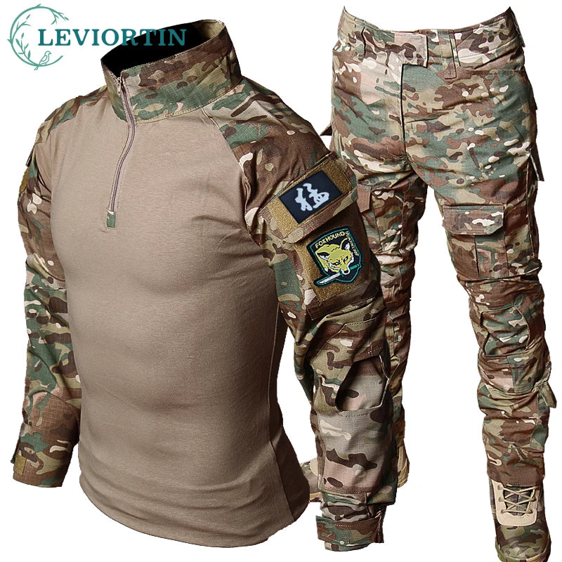 New Men's Frog Suit Airsoft Outdoor Clothes Paintball SWAT Assault Uniform Shirts and Pants for Men