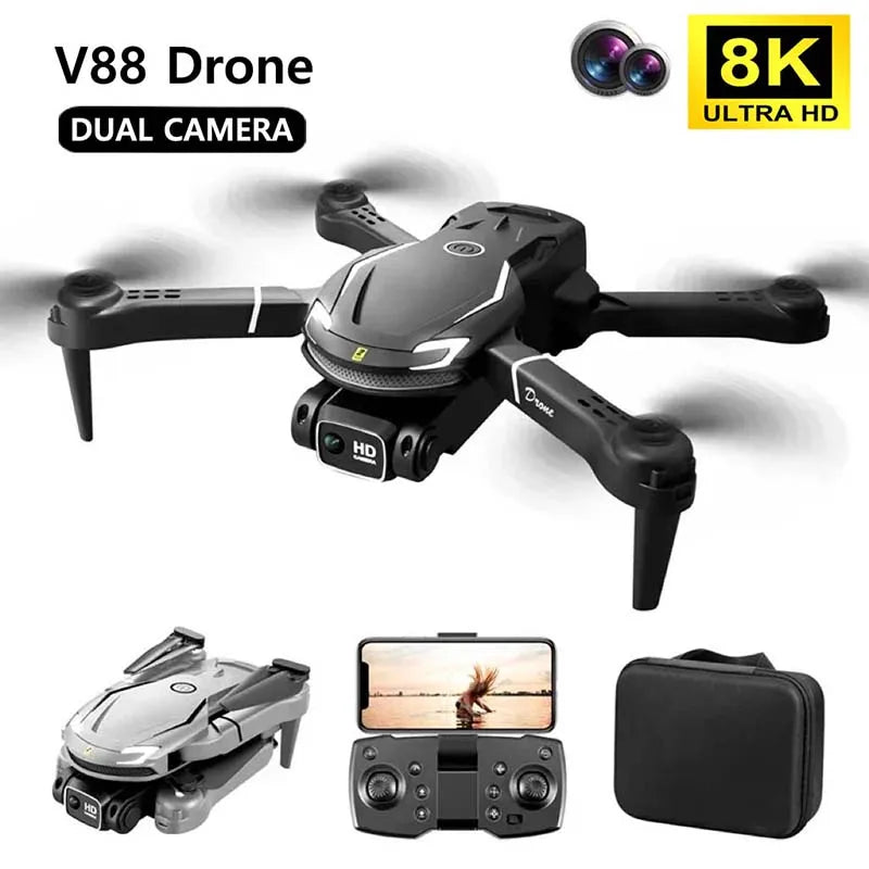 V88 Drone 8K 5G GPS Professional HD Aerial Photography Remote Control Aircraft Dual Camera Obstacle Avoidance Quadcopter Toy UAV