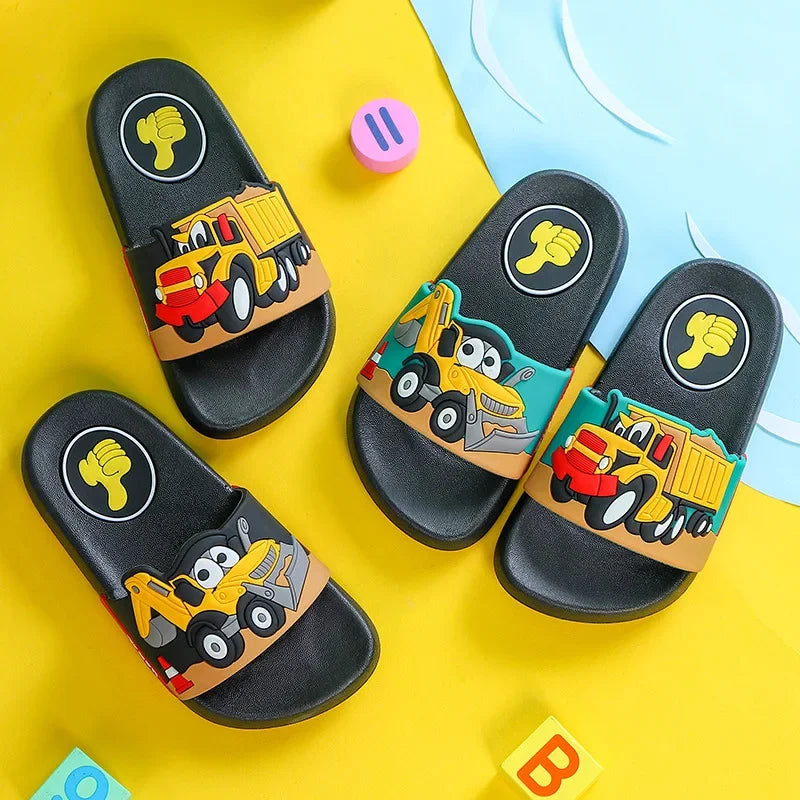 New2024 summer children slippers Kids shoes Cartoon  slippers Soft soled anti-skid sandals kids shoes zapatos niña chausson