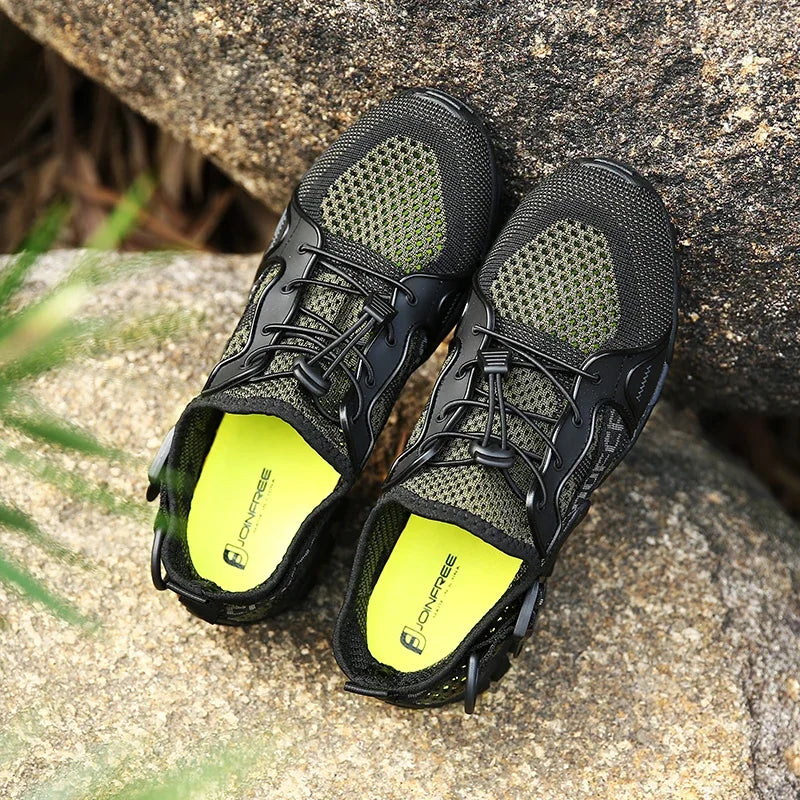 Men's Shoes Summer Breathable Mesh Outdoor Non-slip Light Walking Casual Trekking Sneakers Beach Wading Shoes Unisex Women