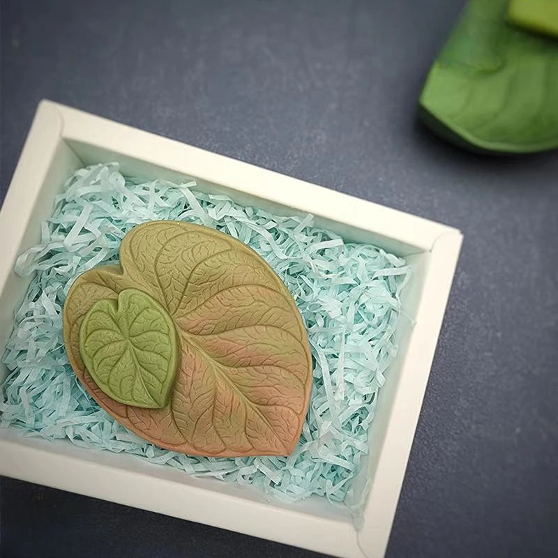 Leaf Shaped Silicone Soap Molds DIY Aromatherapy Candle Plaster Decoration Mold Handmade Soap Making Mould