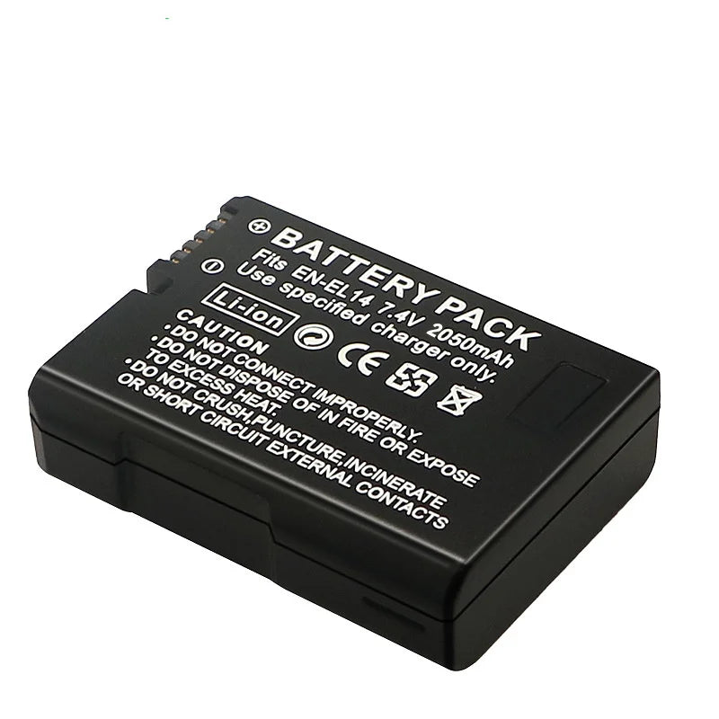 2050mah EN-EL14a EL14 CAMERA BATTERY EN-EL14 For Nikon P7000 P7100 P7800 P7700 D3100 D3200 D3300 D3400 D3500 D5600 D5100 D5300