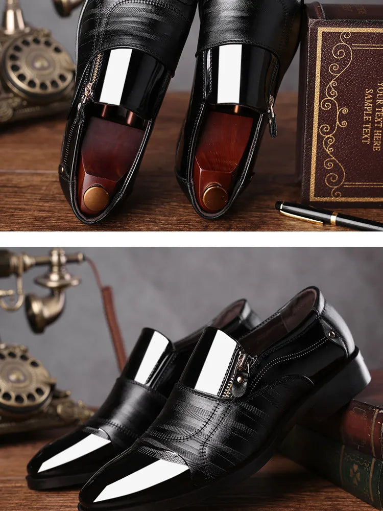 Zapatos Para Hombre Men Social Shoe Luxury Men Dress Leather Shoe Fashion Flat Men Shoe Italian Business Casual Shoes Loafer