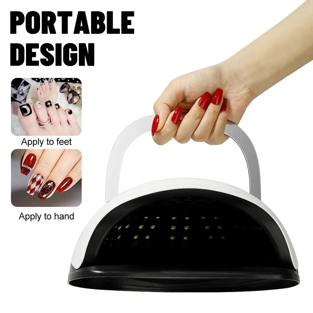 380W UV LED Nail Lamp Dryer for Nails Gel Polish with 81LEDs 4 Timer Setting HD Display Auto Sensor Professional Gel Nail Lamp