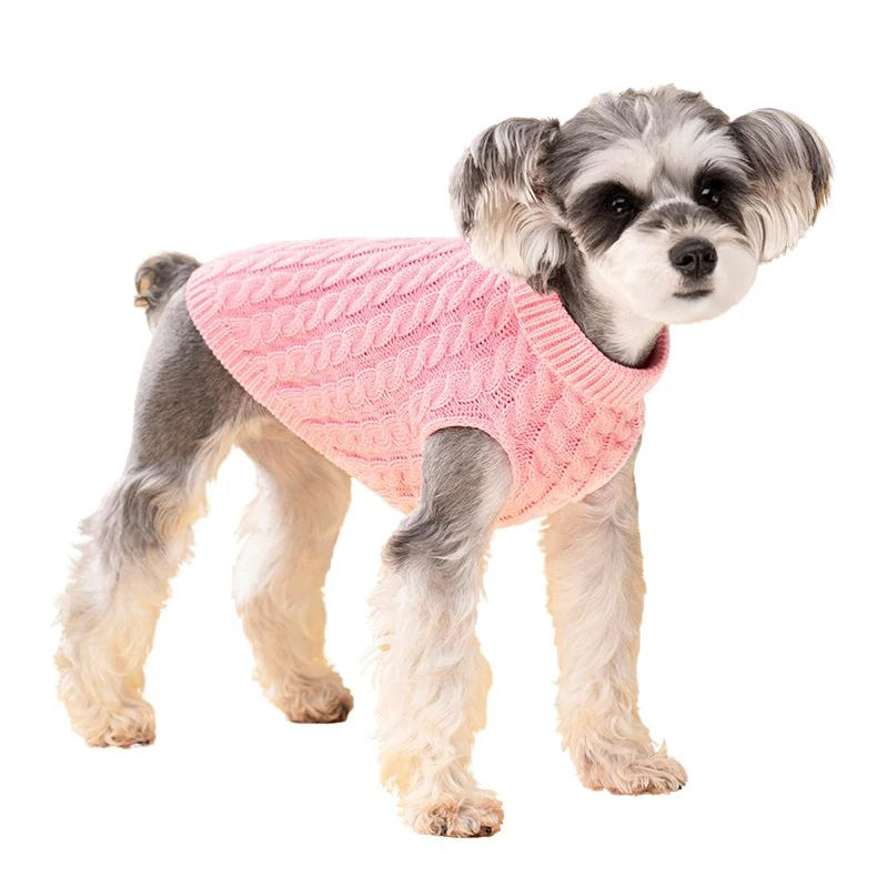 Warm Dog Sweater For Small Medium Dogs Cats Soft Cozy Puppy Clothes Turtleneck Schnauzer Chihuahua Yorkies Coat Pet Costume