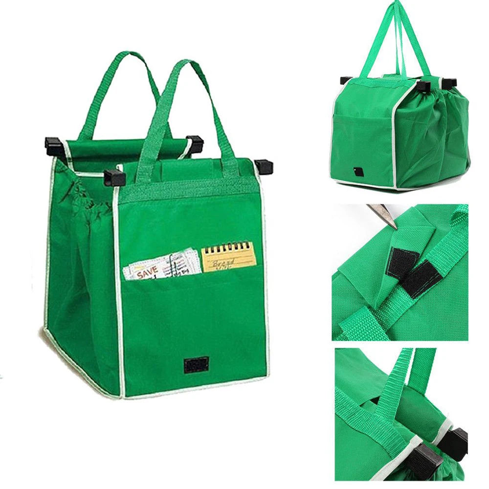 Supermarket Shopping Bag Eco Friendly Trolley Tote Thicken Cart Bags Large Capacity Handbags Foldable Reusable Women Cart Bag