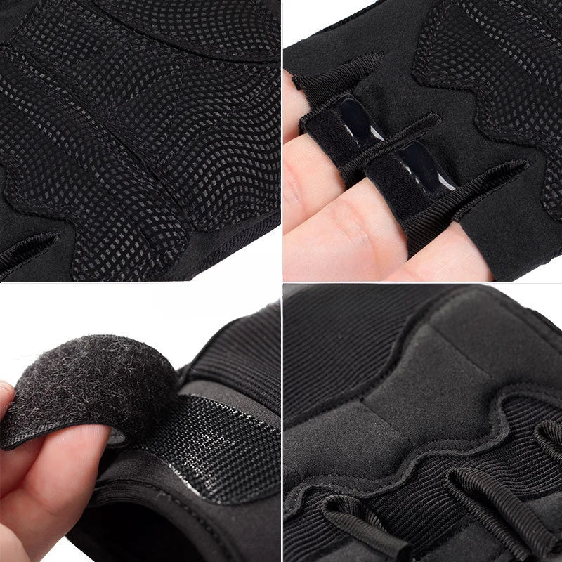 Outdoor Motorcycle Gloves Sport Gloves Half Finger Cycling  Men Women Knuckle Protection Sports Fitness Fingerless Gloves