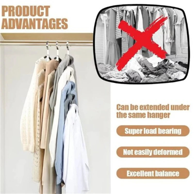 6/12/18pcs Triangles Clothes Hanger Connector Hooks Wardrobe Extender Clips for Clothing Space Saving Cascading Clothes Hangers