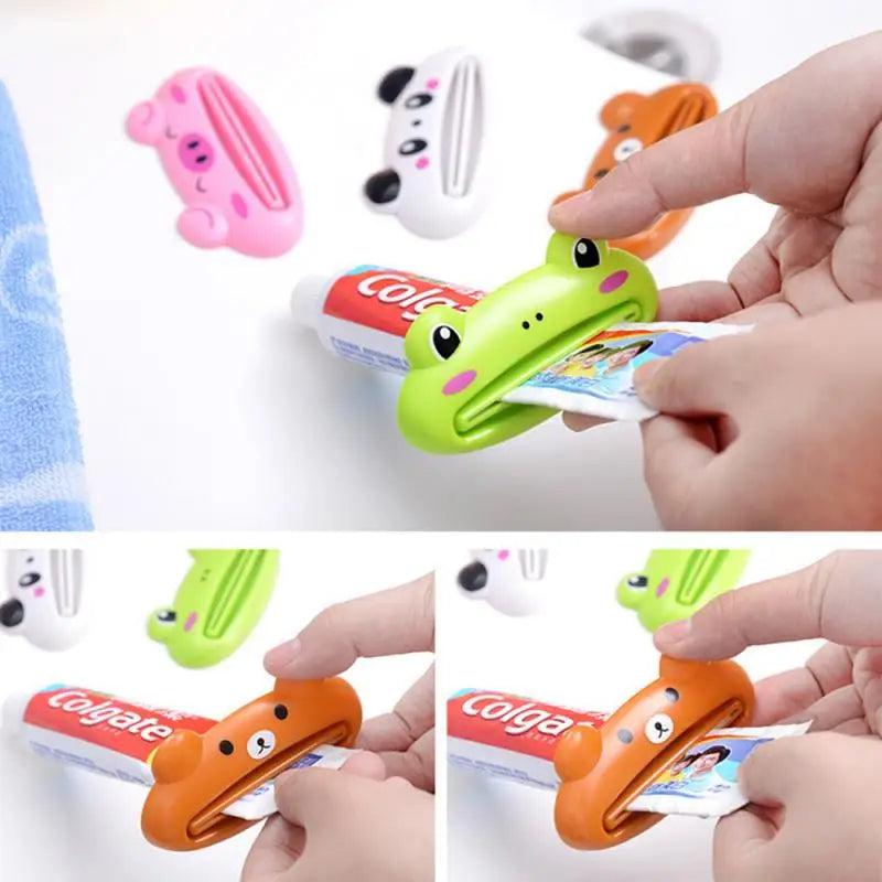 For Home Bathroom 1 Pcs Animal Easy Toothpaste Dispenser Plastic Tooth Paste Tube Toothpaste Squeezer Rolling Holder Cocina