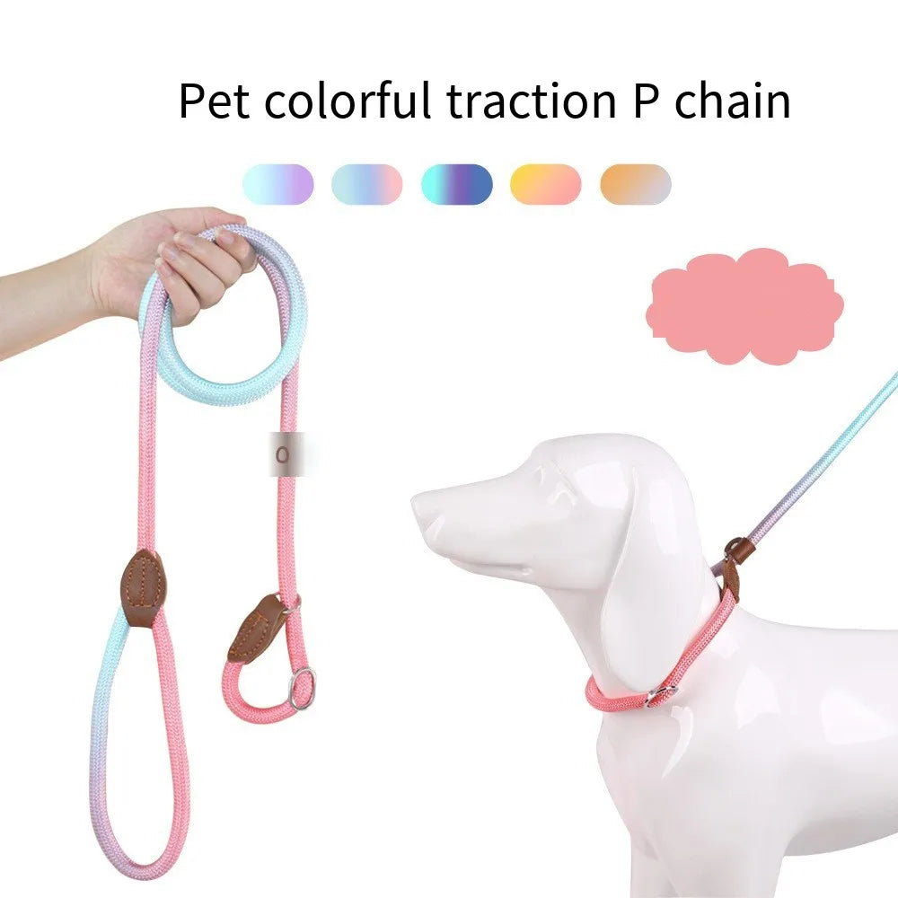 Nylon Leashes Pet Dogs Chain Traction Rope Leads for Running Dog Walking Free Hands Rope Chain for Small Large Dogs